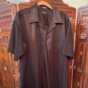 Damante Black Short Sleeve Button Up